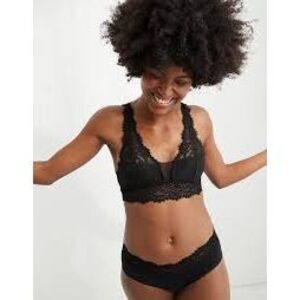 NWT-AERIE EYELASH LACE PLUNGE BRALETTE- xl
